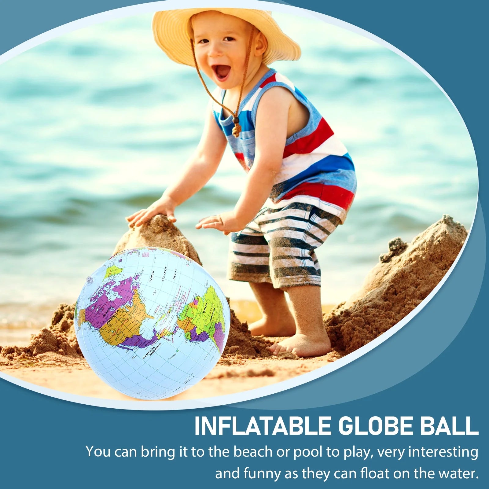 12 Pcs Globe Inflatable Pvc Beach Ball Toys K5953