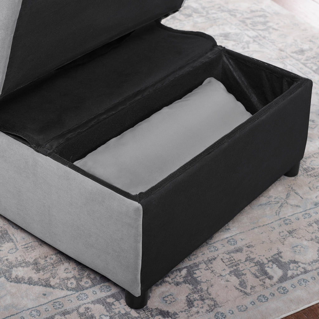 Grey Upholstered Futon Chair Y286
