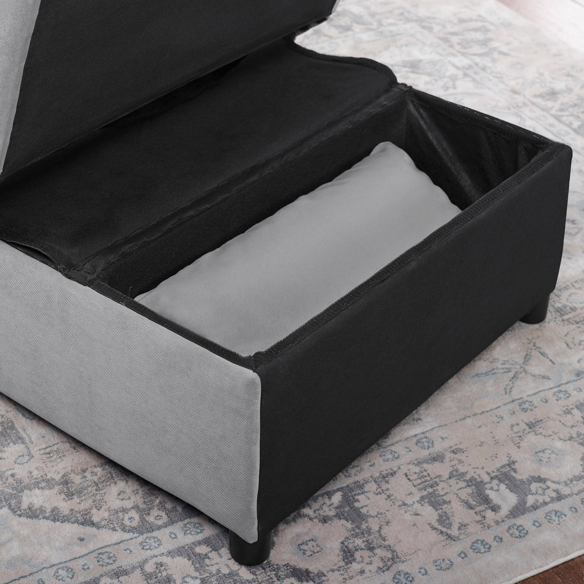 Grey Upholstered Futon Chair Y286
