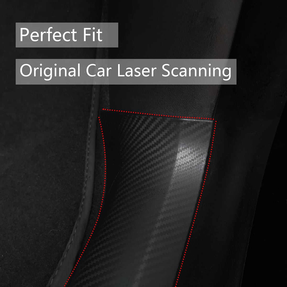 Matte Carbon Fiber ABS Door Sill Protector Set Z43532