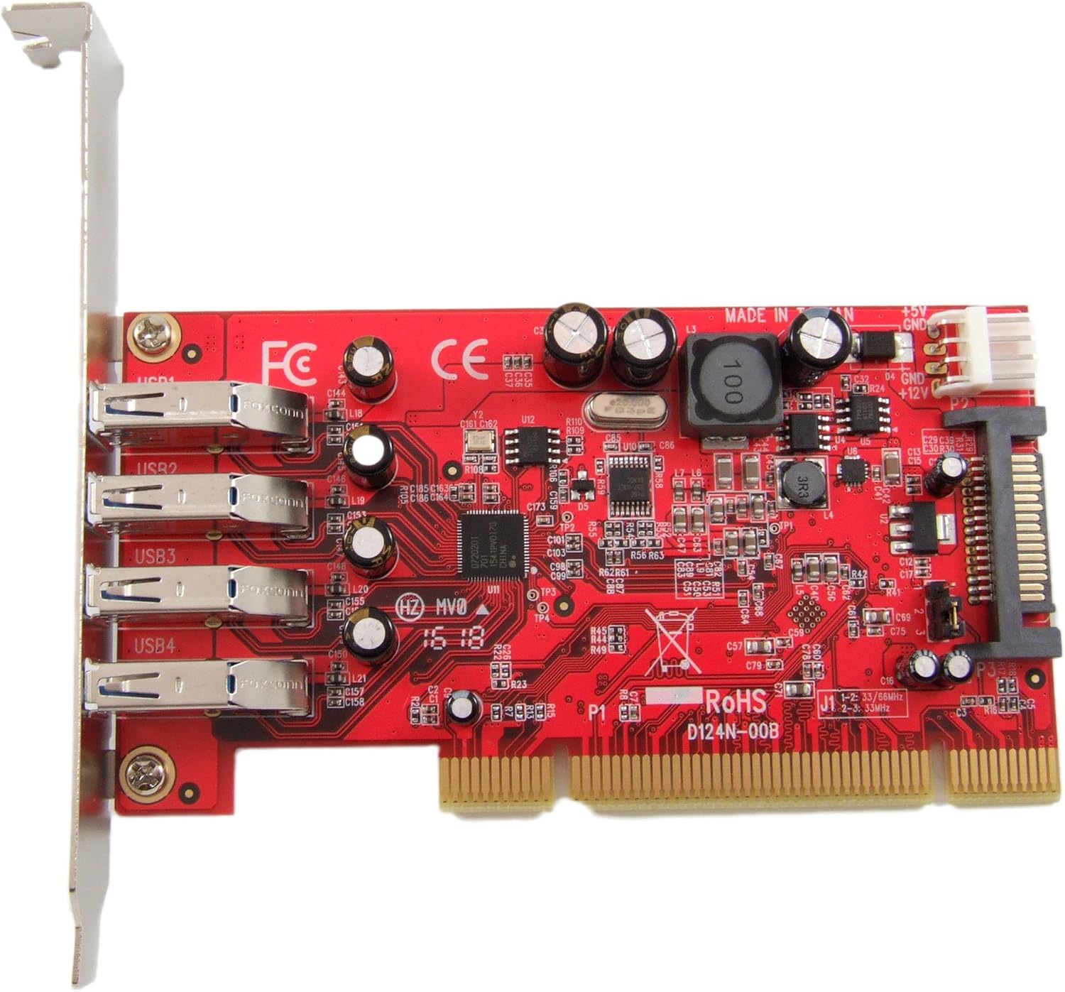 USB 3.0 4-Port PCI Host Adapter Card T822