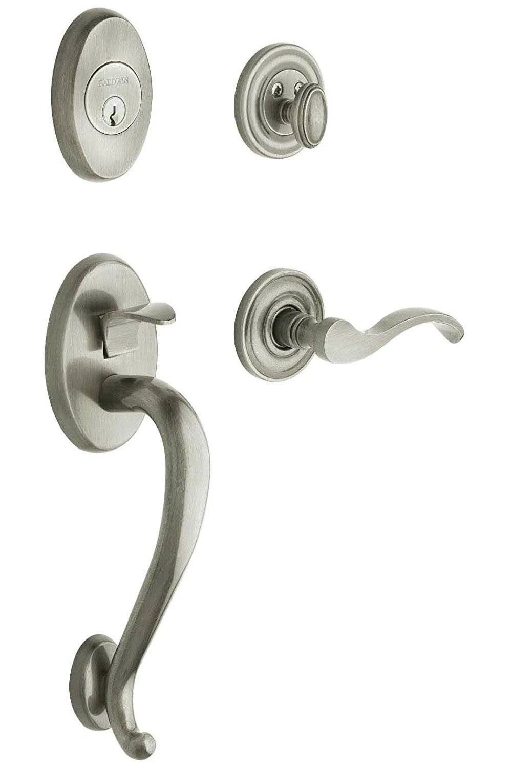 Satin Nickel Single Cylinder Handleset B52041