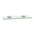 Polished Nickel 18x22 Glass Shelf with Brackets M633