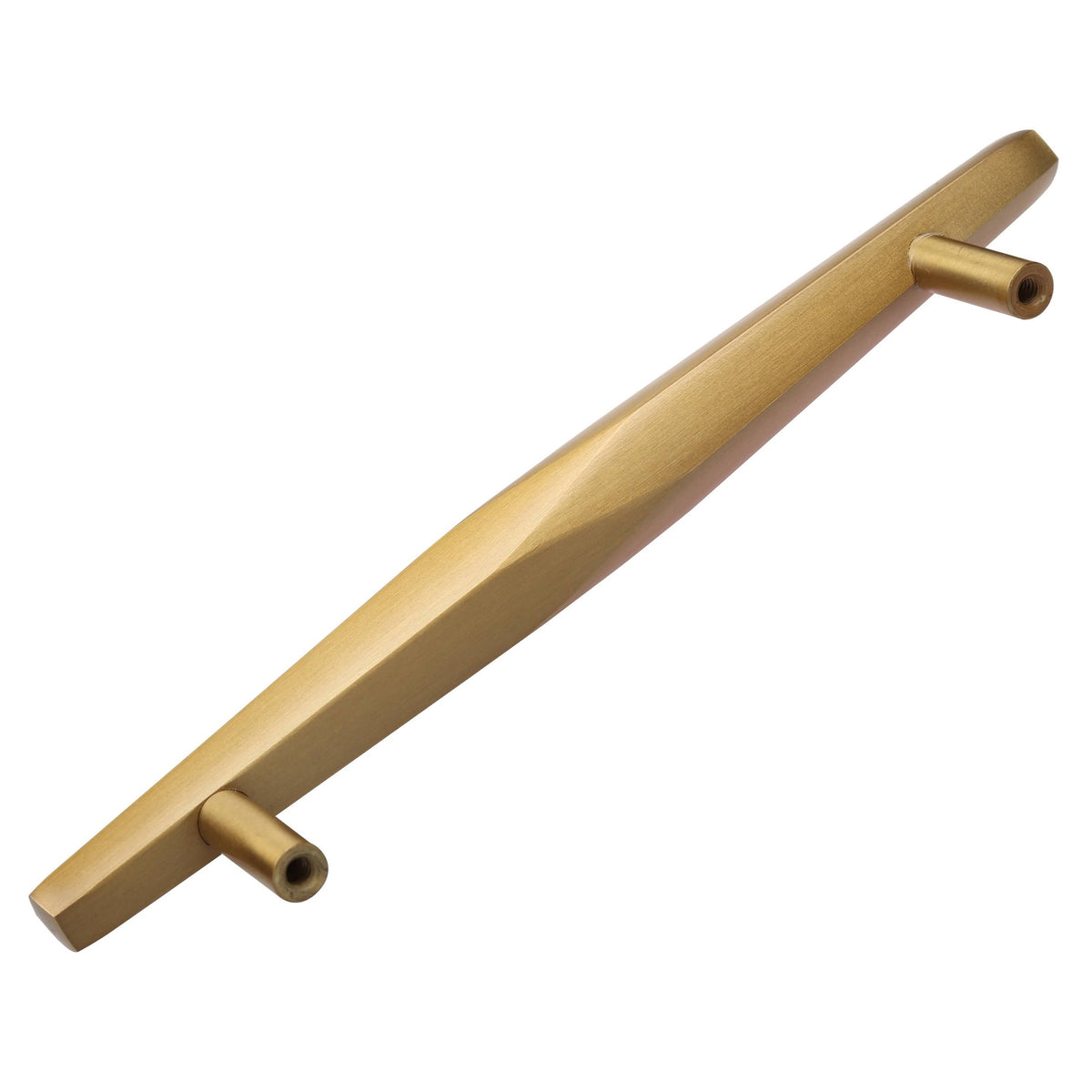 10-Pack 5-Inch Solid Faceted Bar Pull Satin Gold Y545