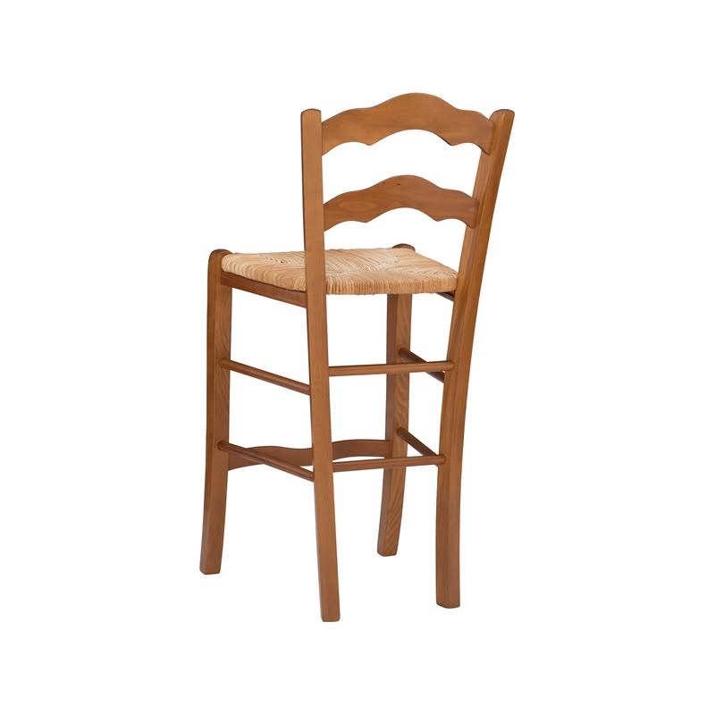 Set of Two Wood Counter Stools in Walnut W234405