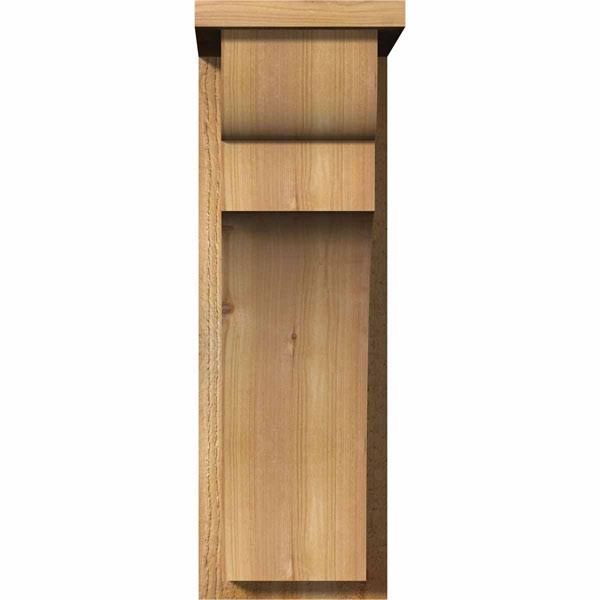 8x22W x 12x22D x 24x22H Western Red Cedar Corbel with Backplate C756836