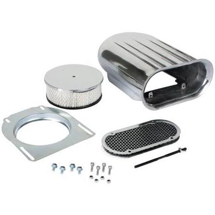 Finned Aluminum Single Quad Carb Air Scoop D459