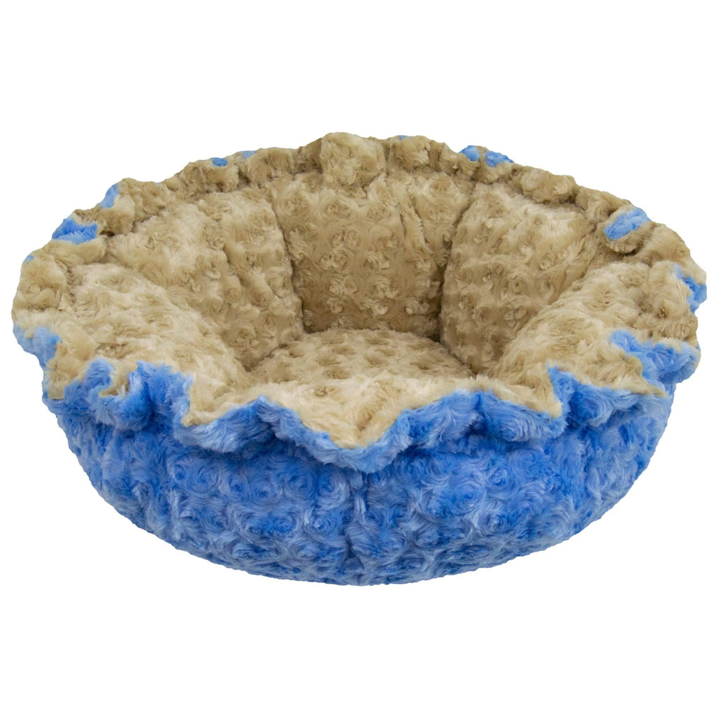 Ultra Plush Camel Rose Blue Sky Deluxe Dog Pet Cuddle Pod Bed, 30 inch x 30 inch B59215