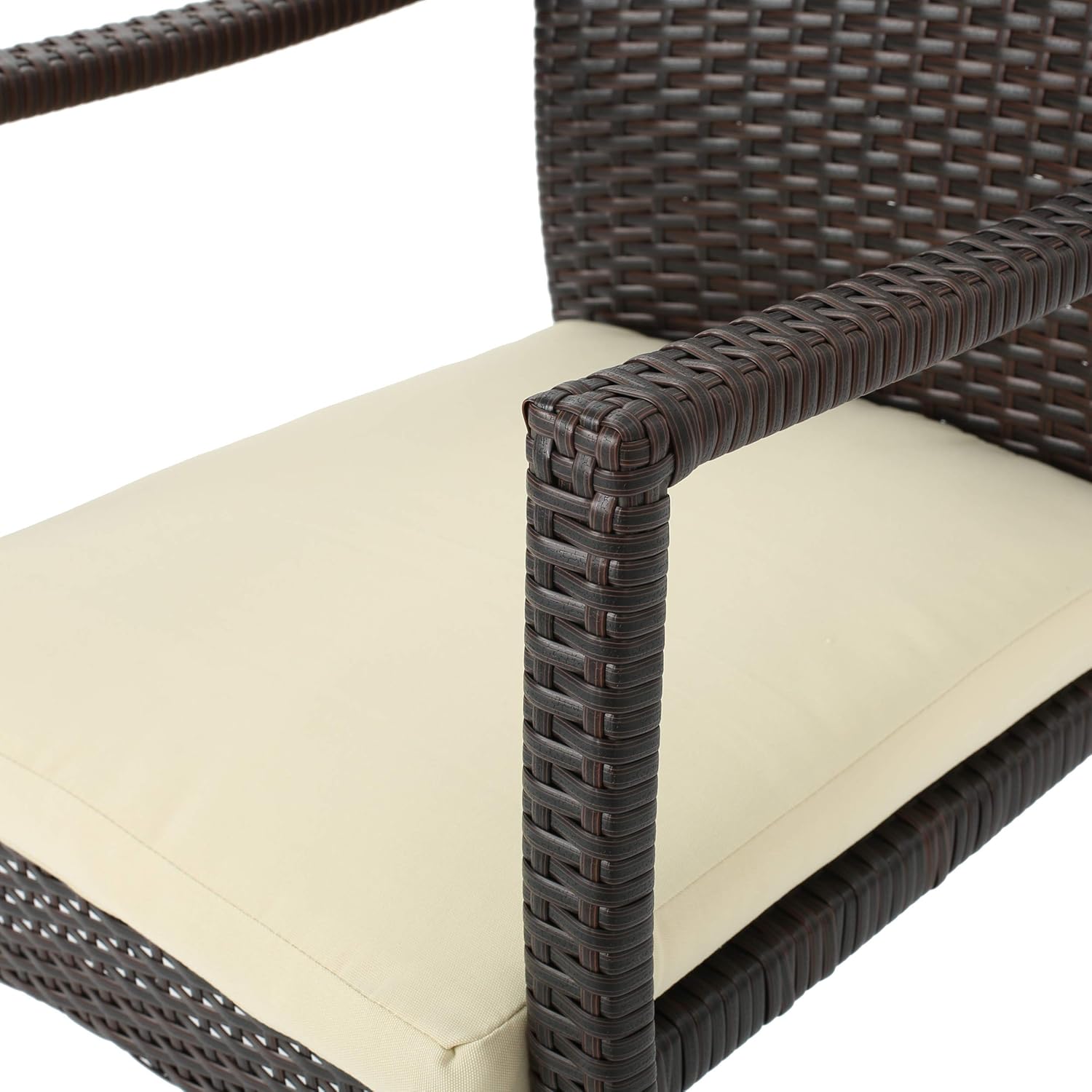 Multibrown Outdoor Wicker Dining Chairs, 2-Pcs Set F5126