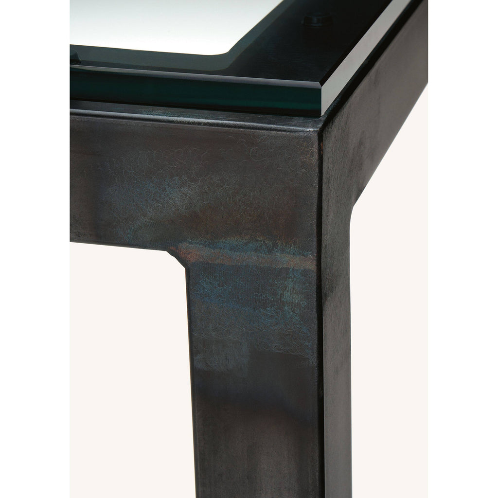 White Parsons Counter Table with White Quartz Top X210