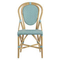 Blue/Brown Rattan Side Chair X78562