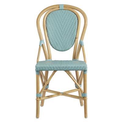 Blue/Brown Rattan Side Chair X78562
