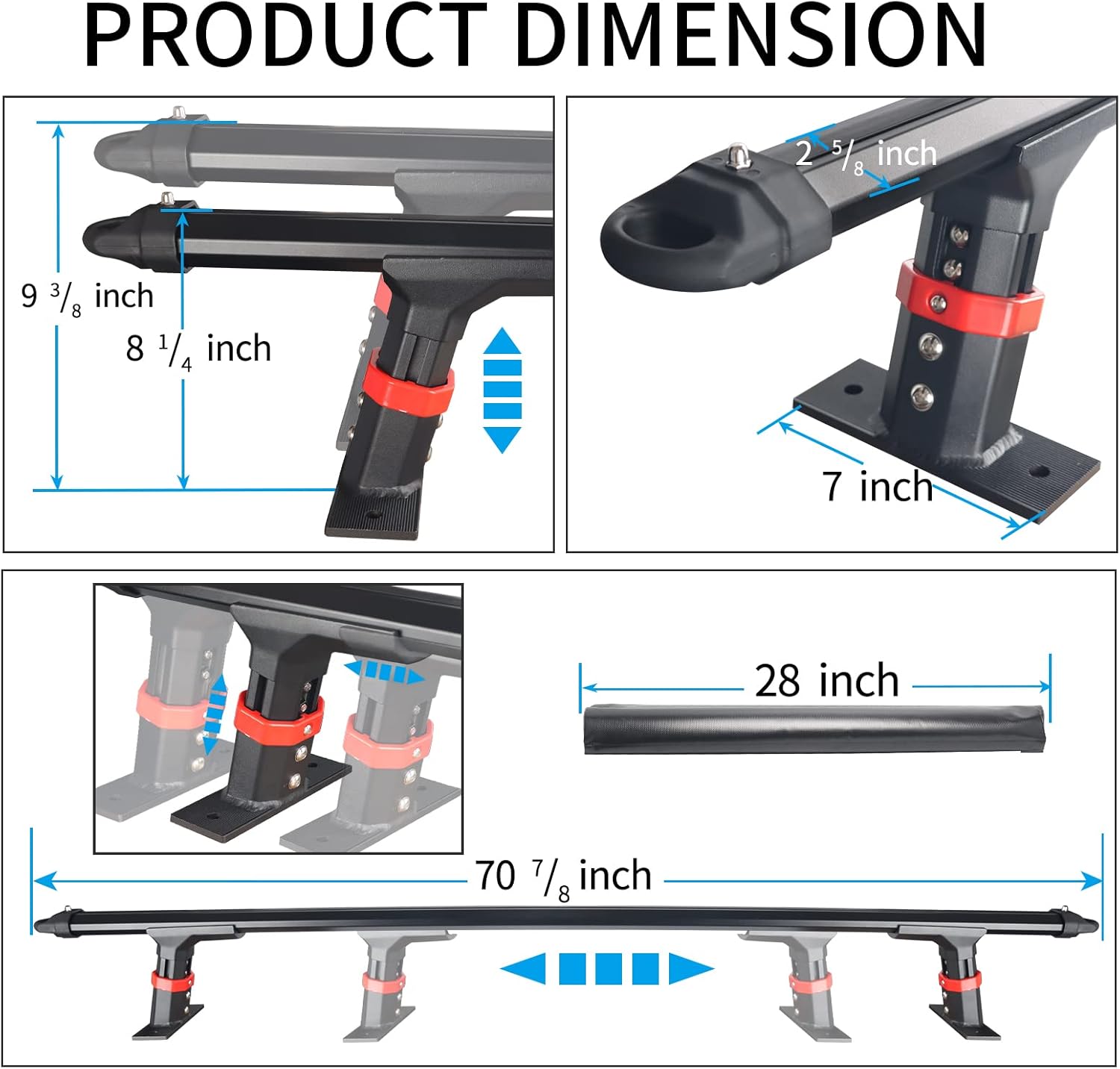 Truck Bed Racks Low Profile Adjustable Height Heavy Duty Z7230