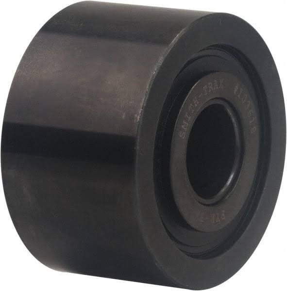 Accurate Bushing 1-1/8x22 Bore, 3-1/2x22 Roller Diam x 2x22 Roller Width, Carbon Steel Plain Yoke Roller R92392