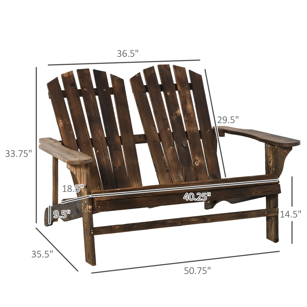 Brown Wooden Adirondack Chair K3560