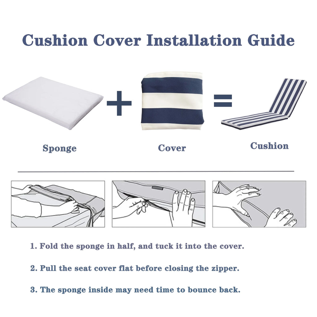 Outdoor Lounge Chair Cushion Replacement Patio Seat Cushion C46611
