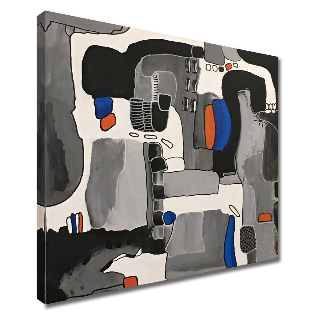Gray Canvas Wall Art D255
