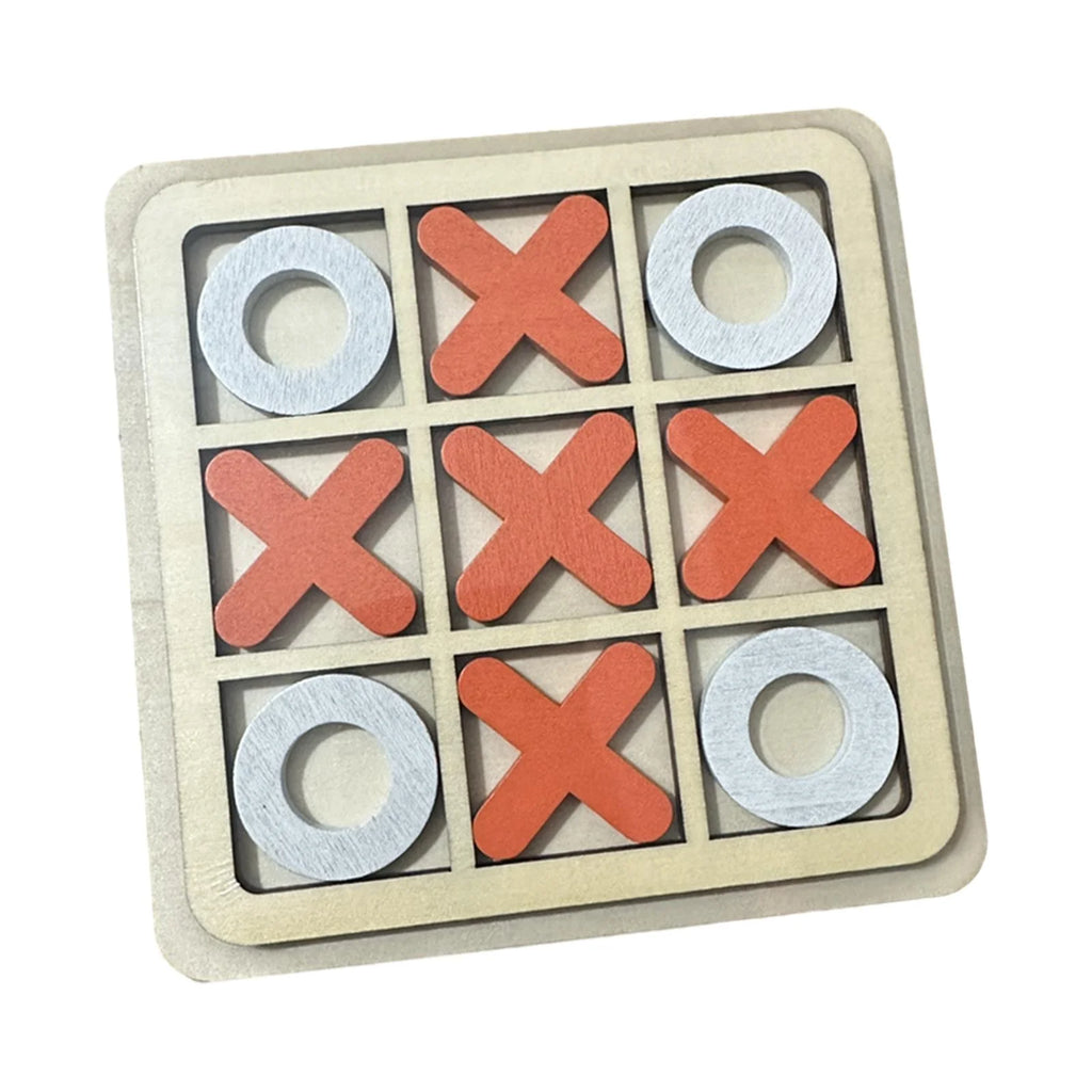 Wooden Board Tic Tac Toe Game Table Toy Puzzle Brain Teaser F981