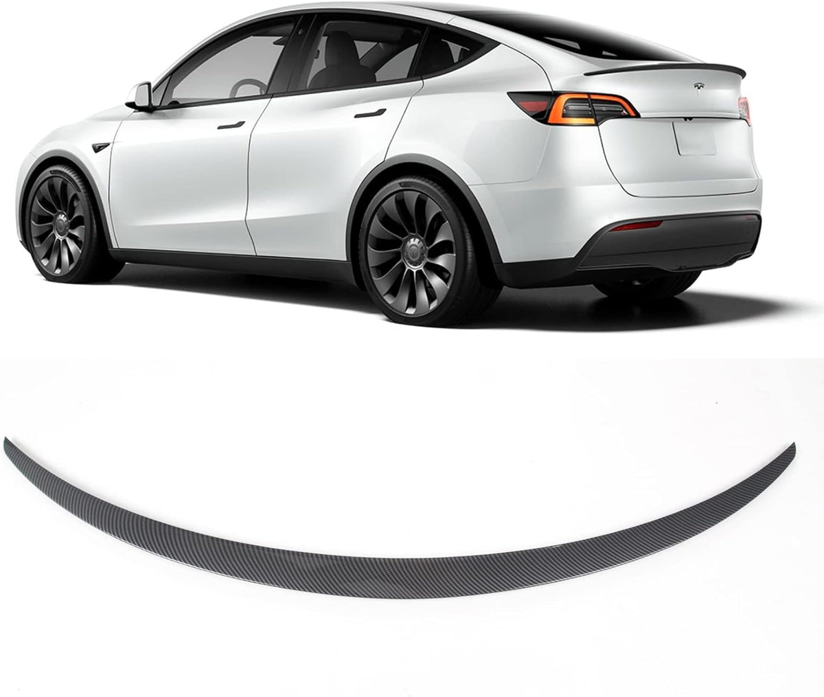 Matte Carbon Fiber Rear Trunk Spoiler for Tesla Model Y Q986
