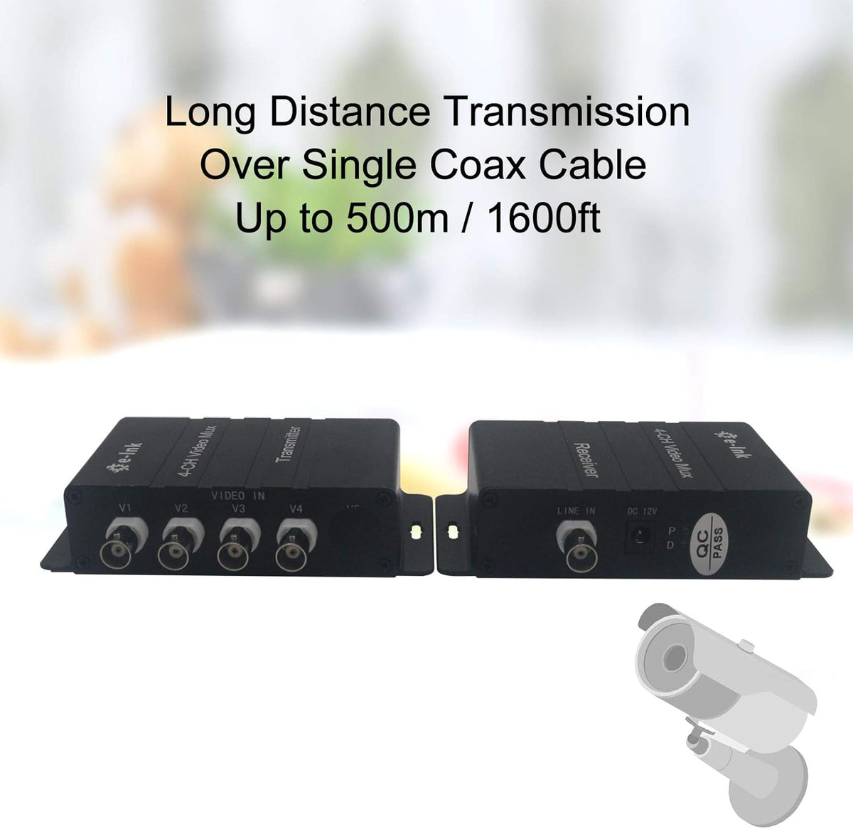 4 Channel Video Multiplexer over 1 Coaxial Cable V906