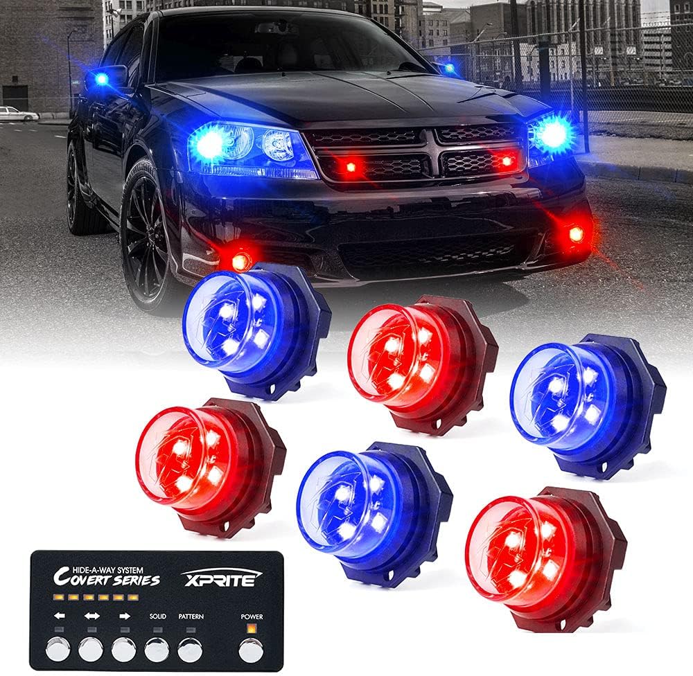 Amber Green LED Strobe Lights Kit 6PCS K25228