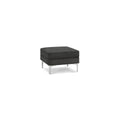 Graphite Gray Ottoman with Chrome Metal Legs N86708
