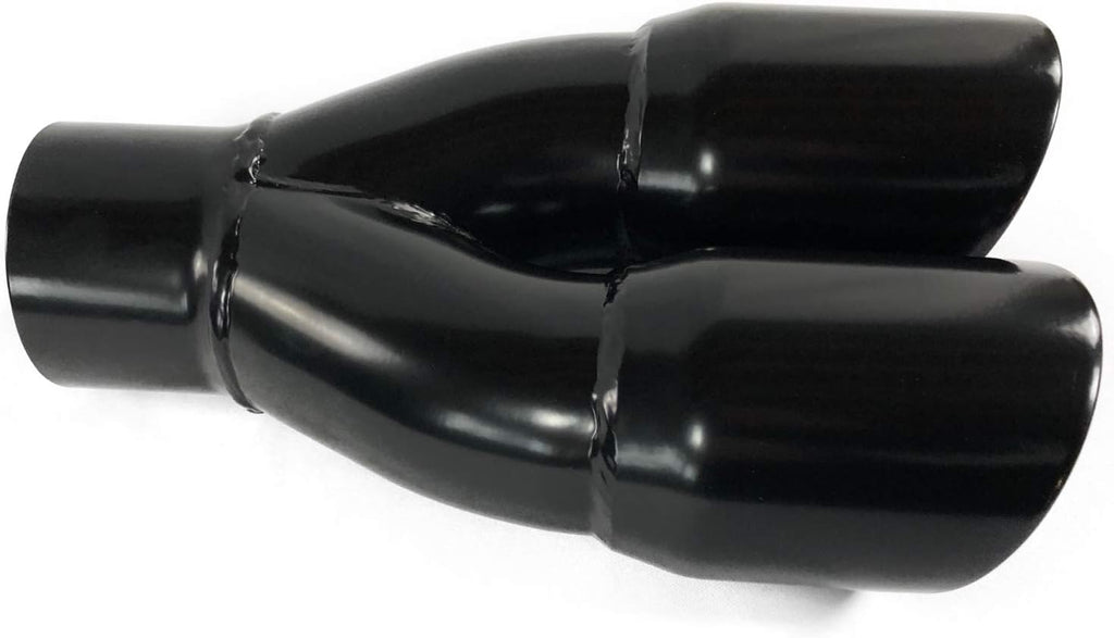 Black Stainless Steel Double Wall Exhaust Tip Pack of 2 P490