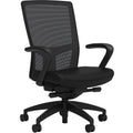 Fabric Task Chair Black Integrated Lumbar Fixed Arms Tilt B501