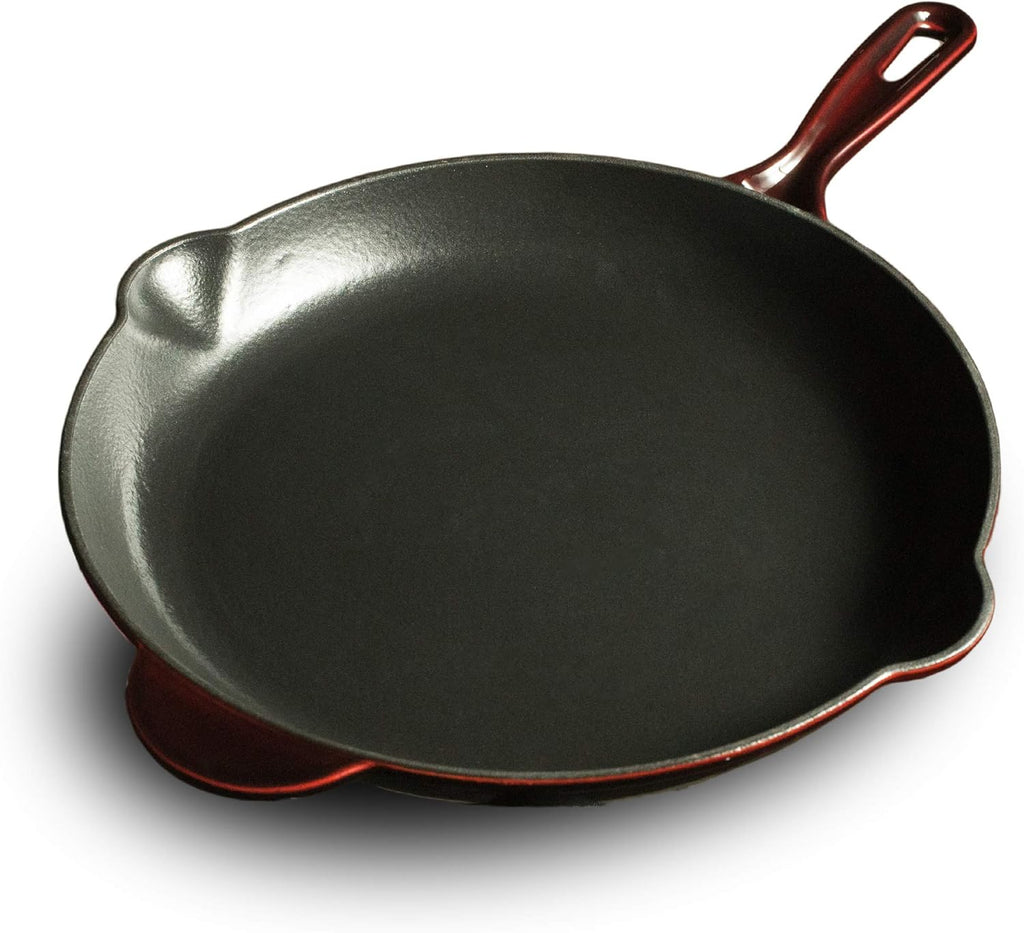12.5 Inch Enameled Cast Iron Skillet O160675