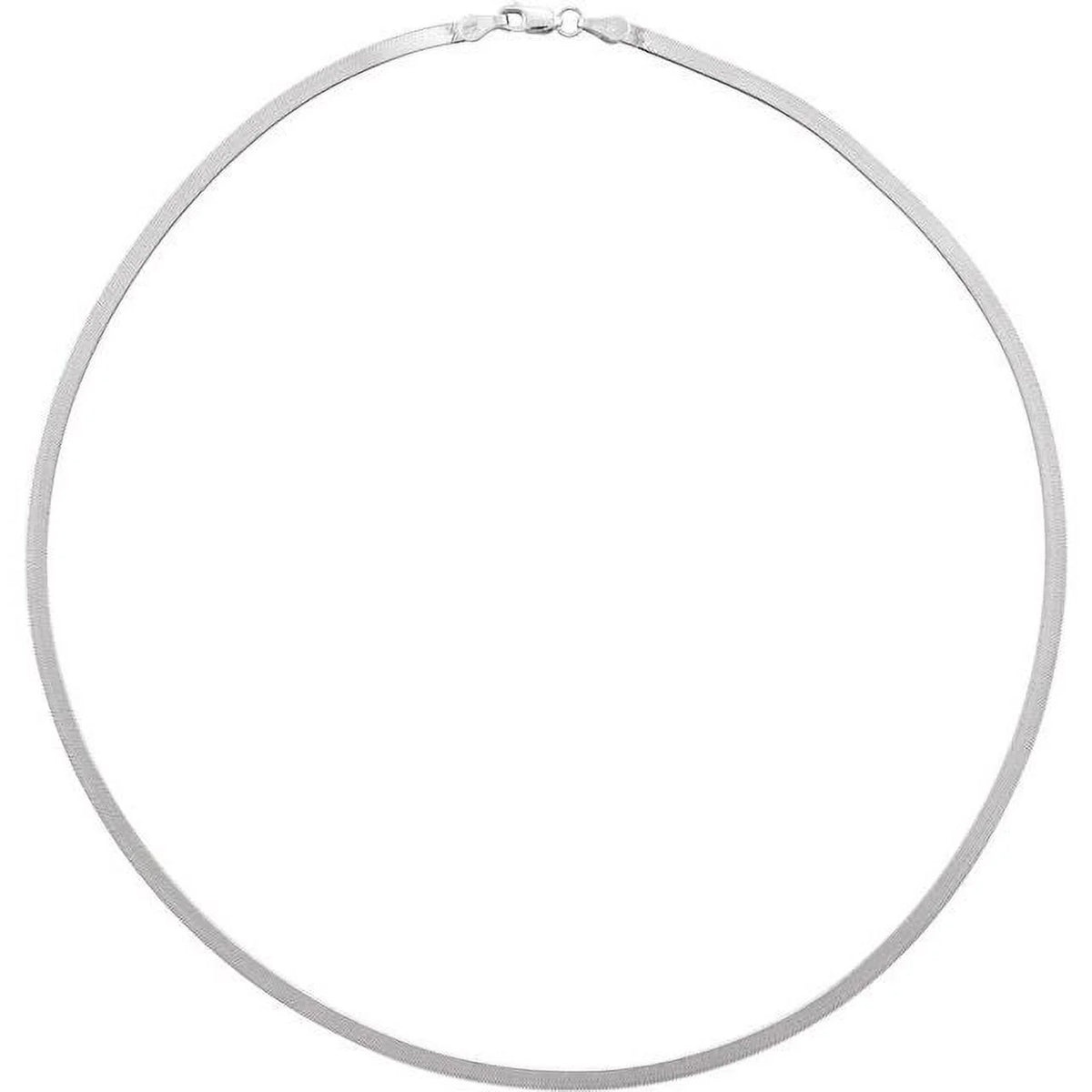 14K White 2.8 mm Flexible Herringbone 18" Chain Q41648
