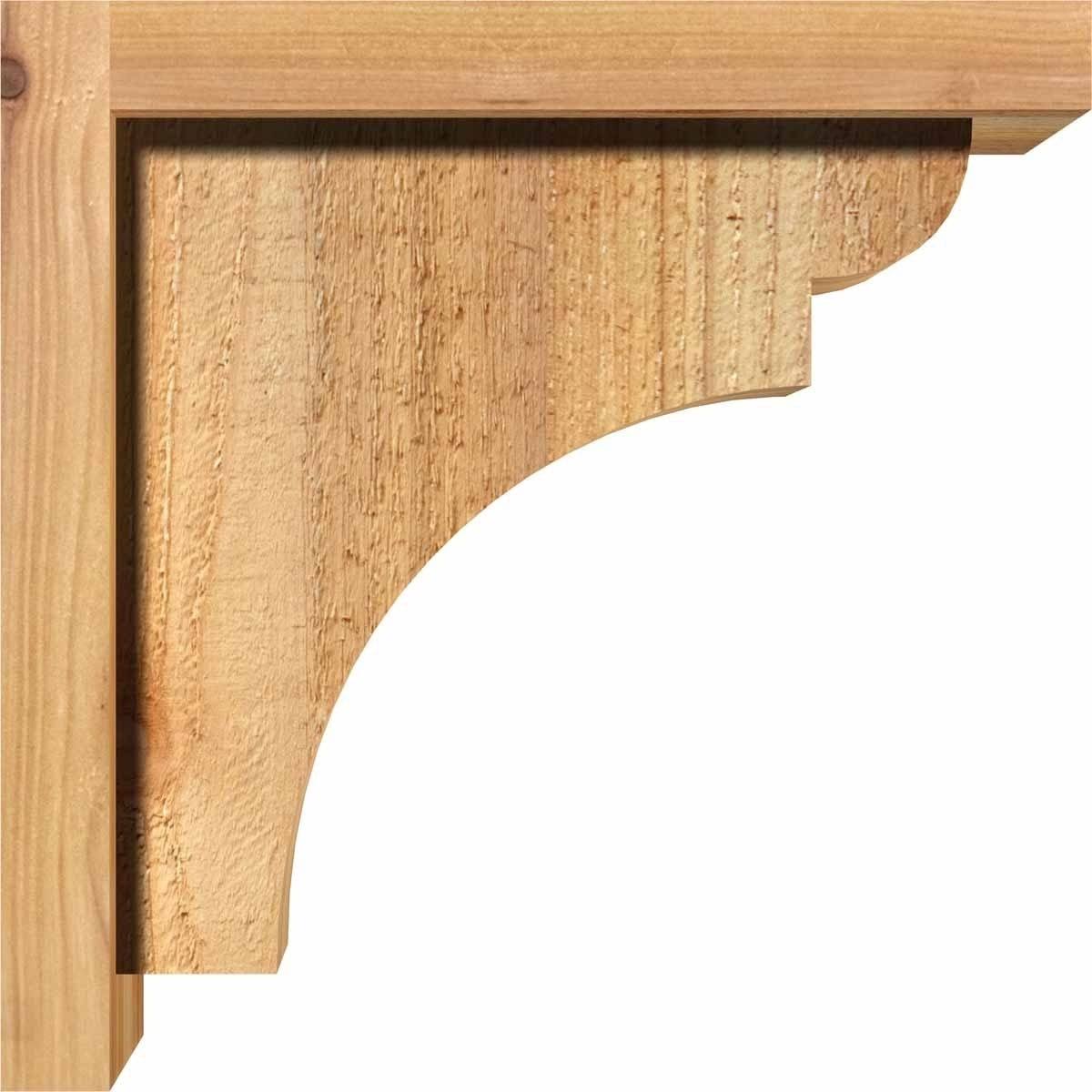 8x22W x 12x22D x 24x22H Western Red Cedar Corbel with Backplate C756836