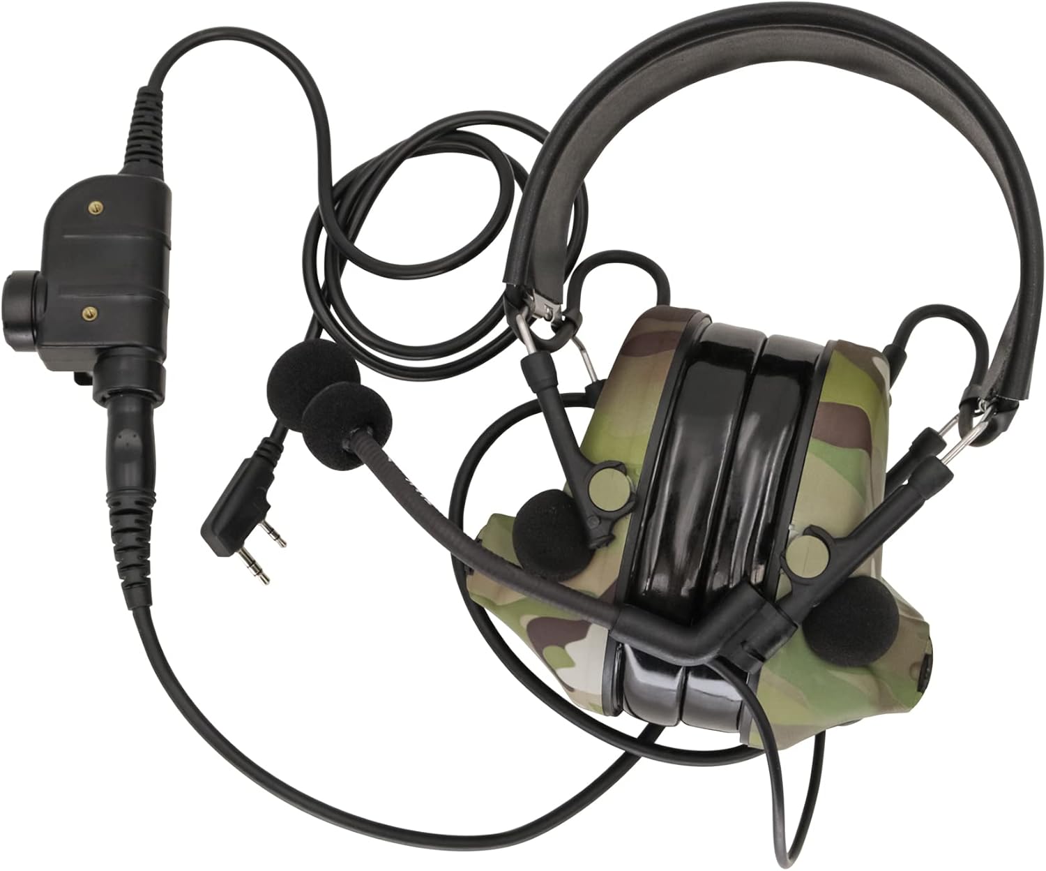 Tactical Headset with Microphone Gel Ear Pads (Green) J770