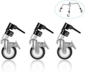 3pcs All Metal Swivel Caster Wheels Set with Brake Q35454