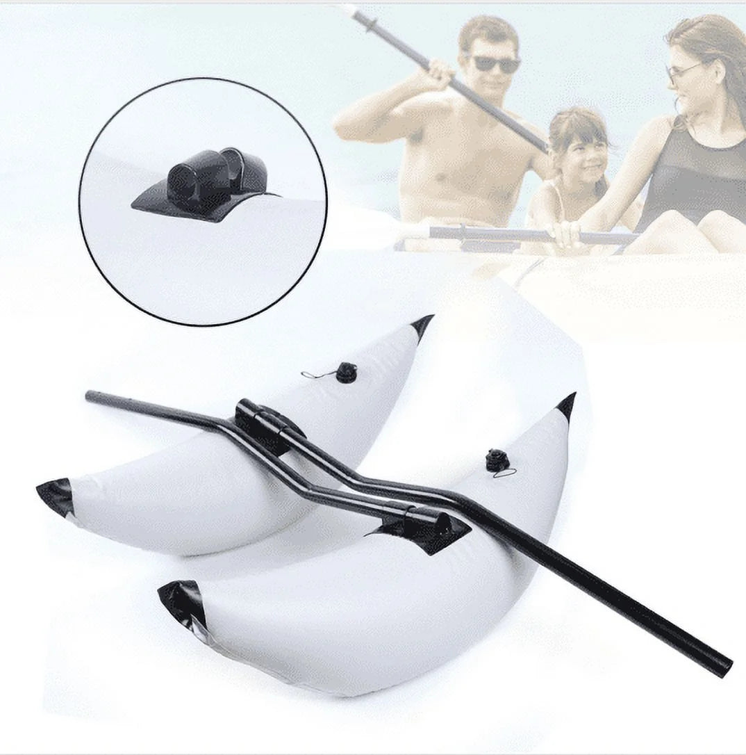 White 2Pcs Inflatable Kayak Outrigger Stabilizer Kit P6691