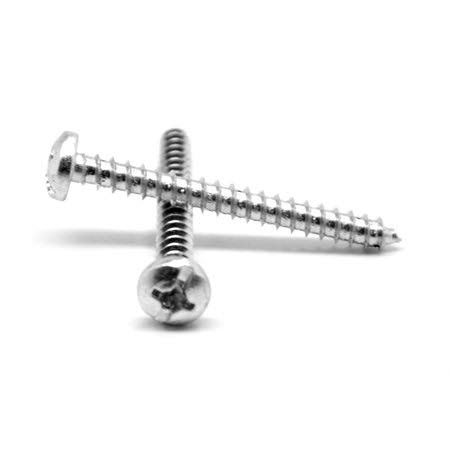 #10-16 x 1 1/2 inch Sheet Metal Screw Combo (Phillips/Slotted) Pan Head Type AB Low Carbon Steel Zinc Plated Pk 1700 Q531822