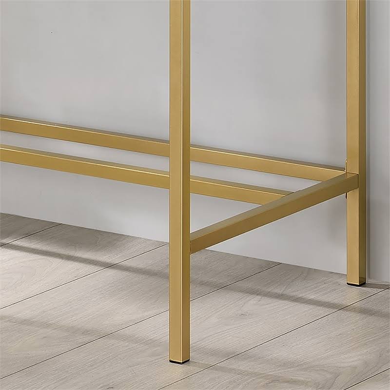 Olive and Gold Wood Writing Desk with USB Port P164