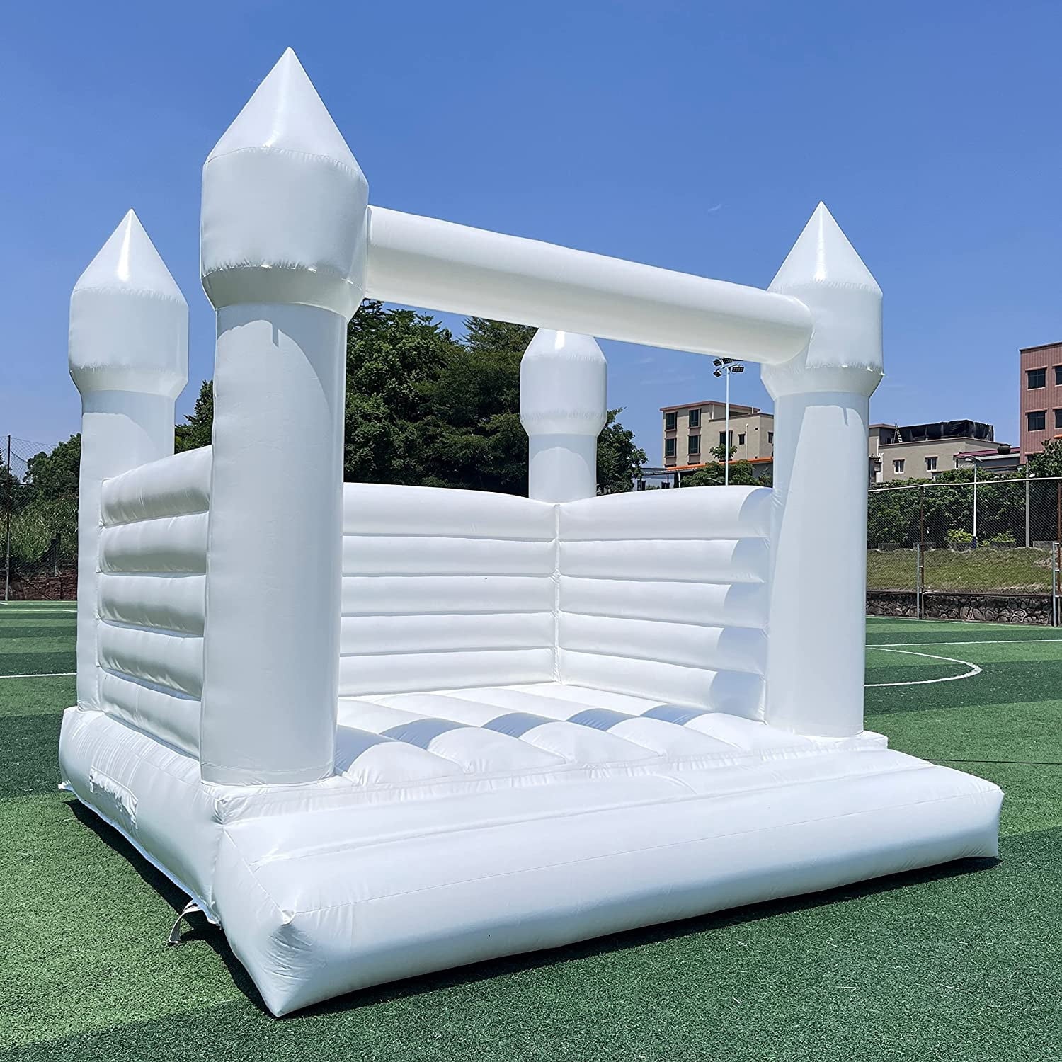 White Bounce House with Air Blower E11270