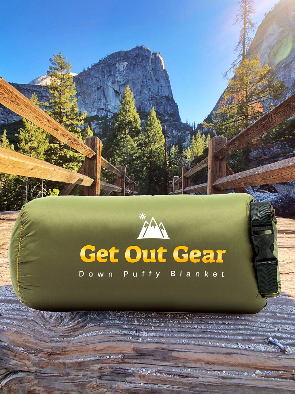 Puffy Packable Water-Resistant Camping Blanket (Olive) D886309