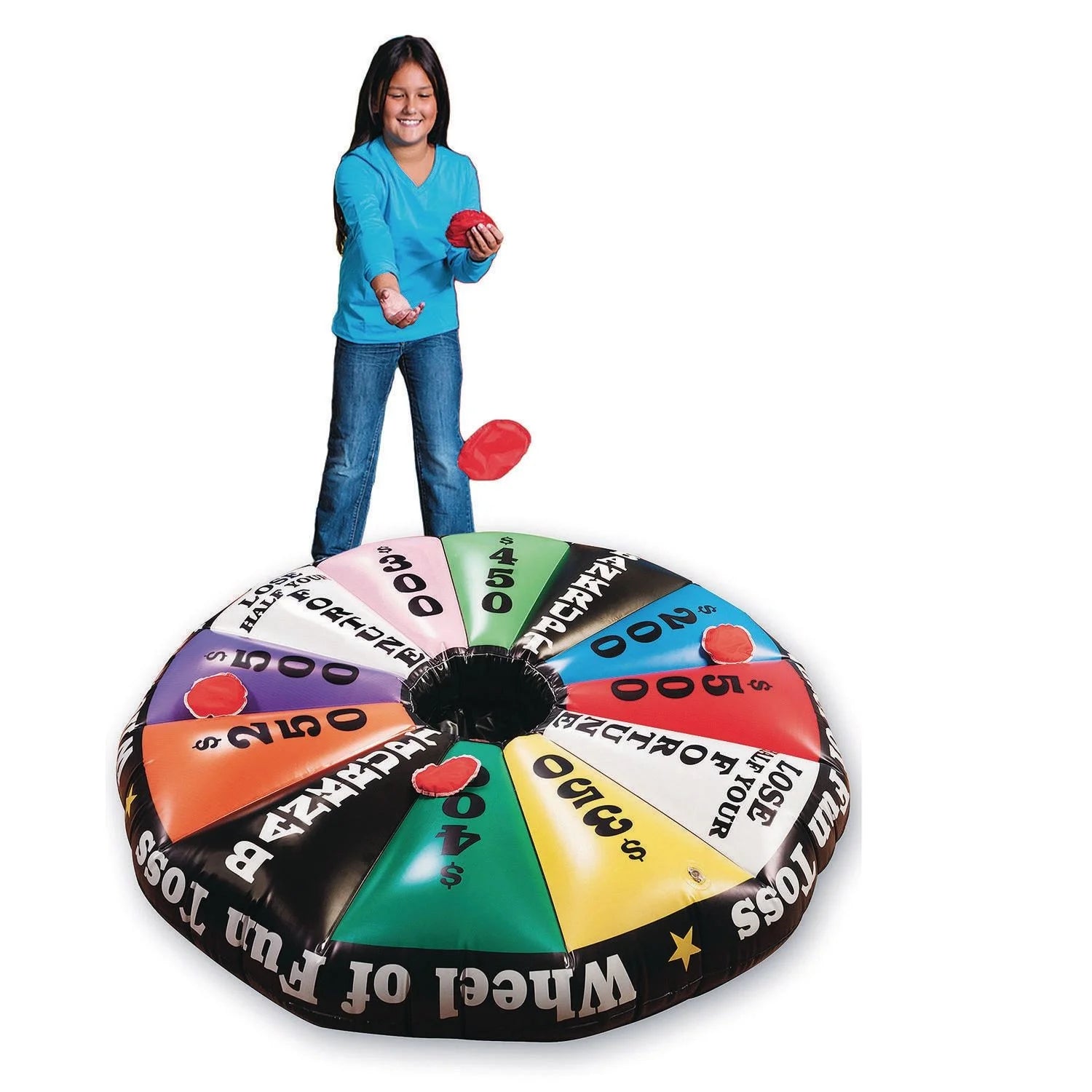 Inflatable Toss Game with 50" Inflatable Target and 6 Beanbags H410162