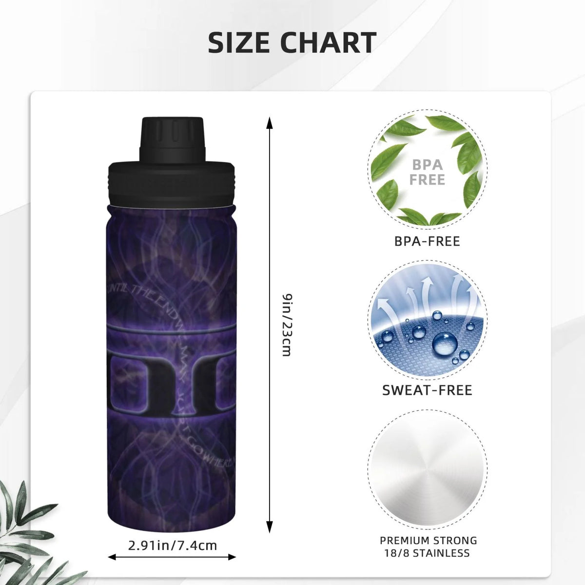 18OZ Stainless Steel Insulated Water Bottle W22031