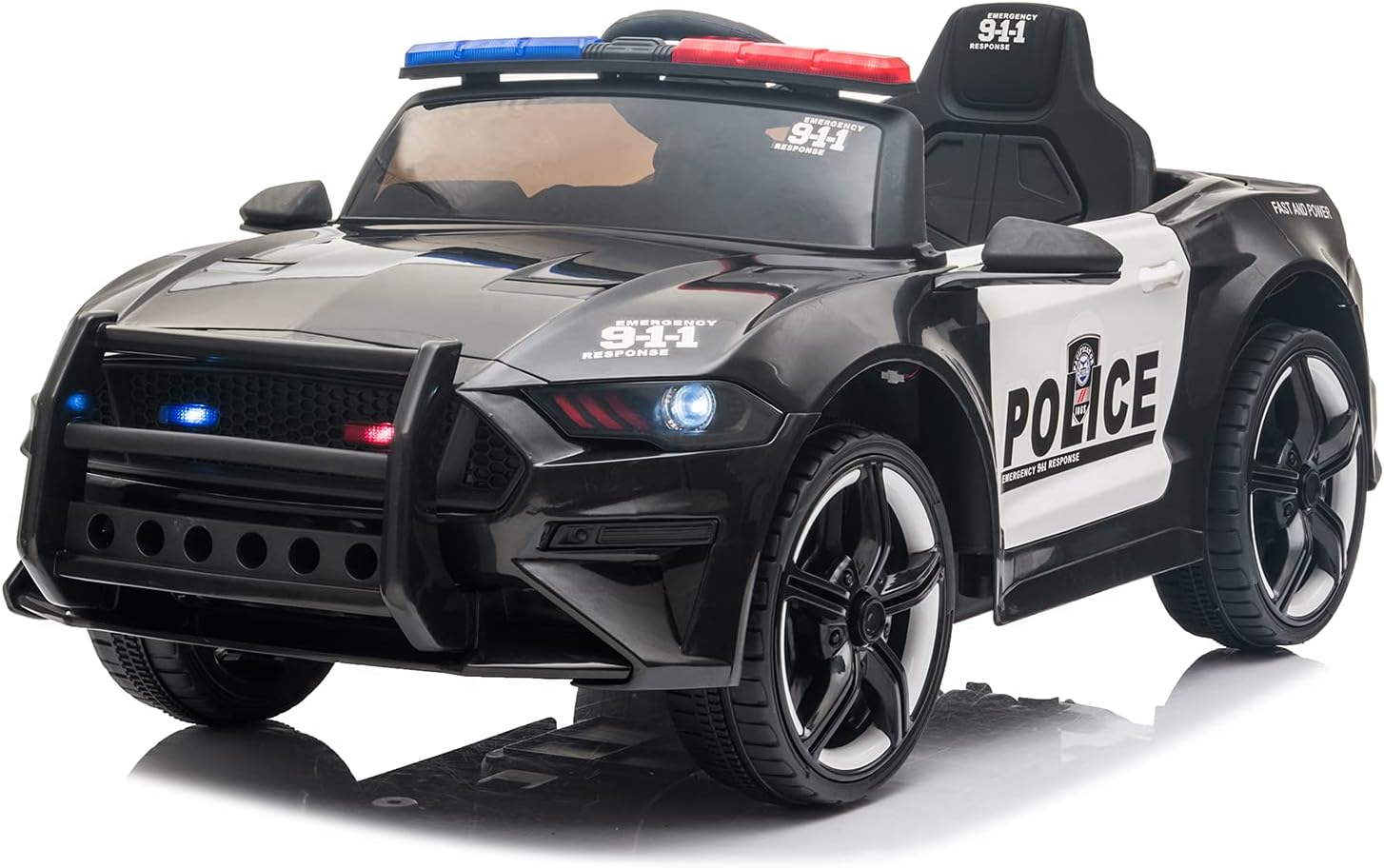 12V Battery Powered Police Ride on Car with Parent Remote Control K844231