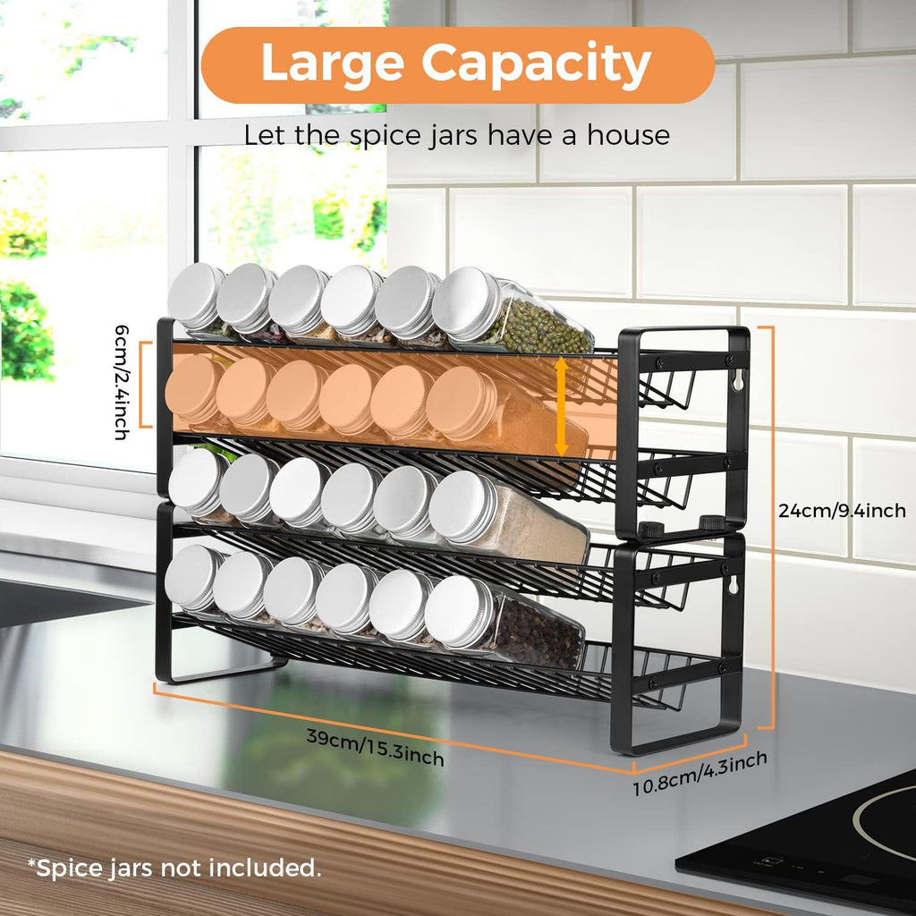 4-tier Stackable Spice Rack Organizer Y3689