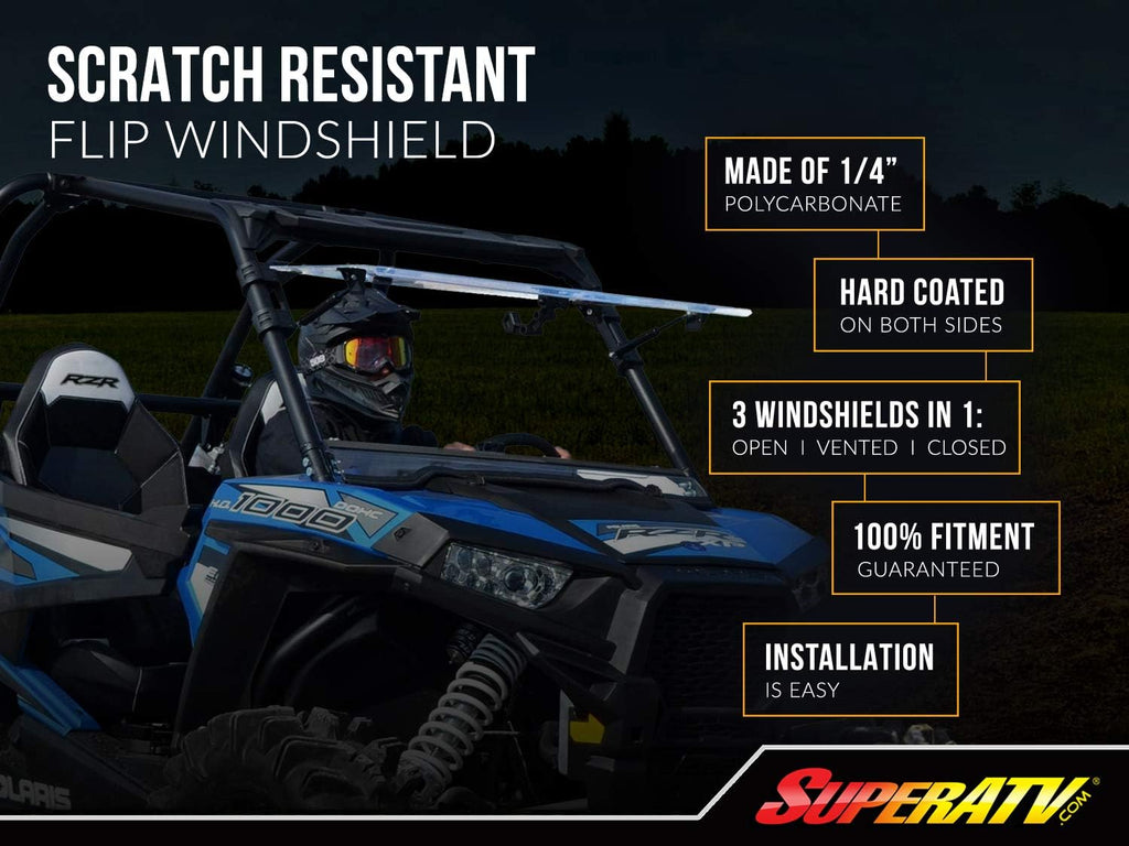 Scratch Resistant Windshield, 1/4" Polycarbonate W92256
