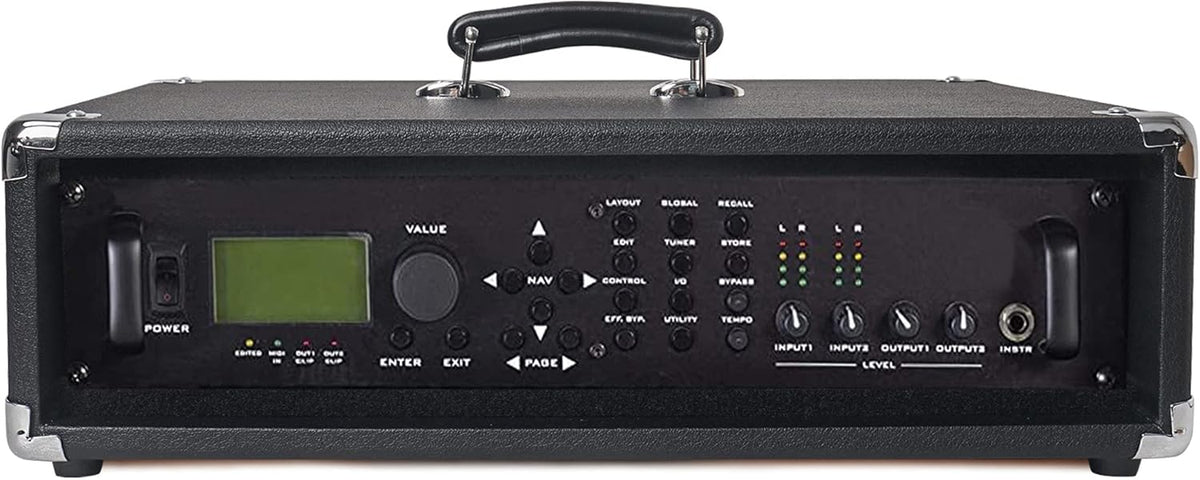 2U Amp Rack Case, 12.5 Depth, Black H12098