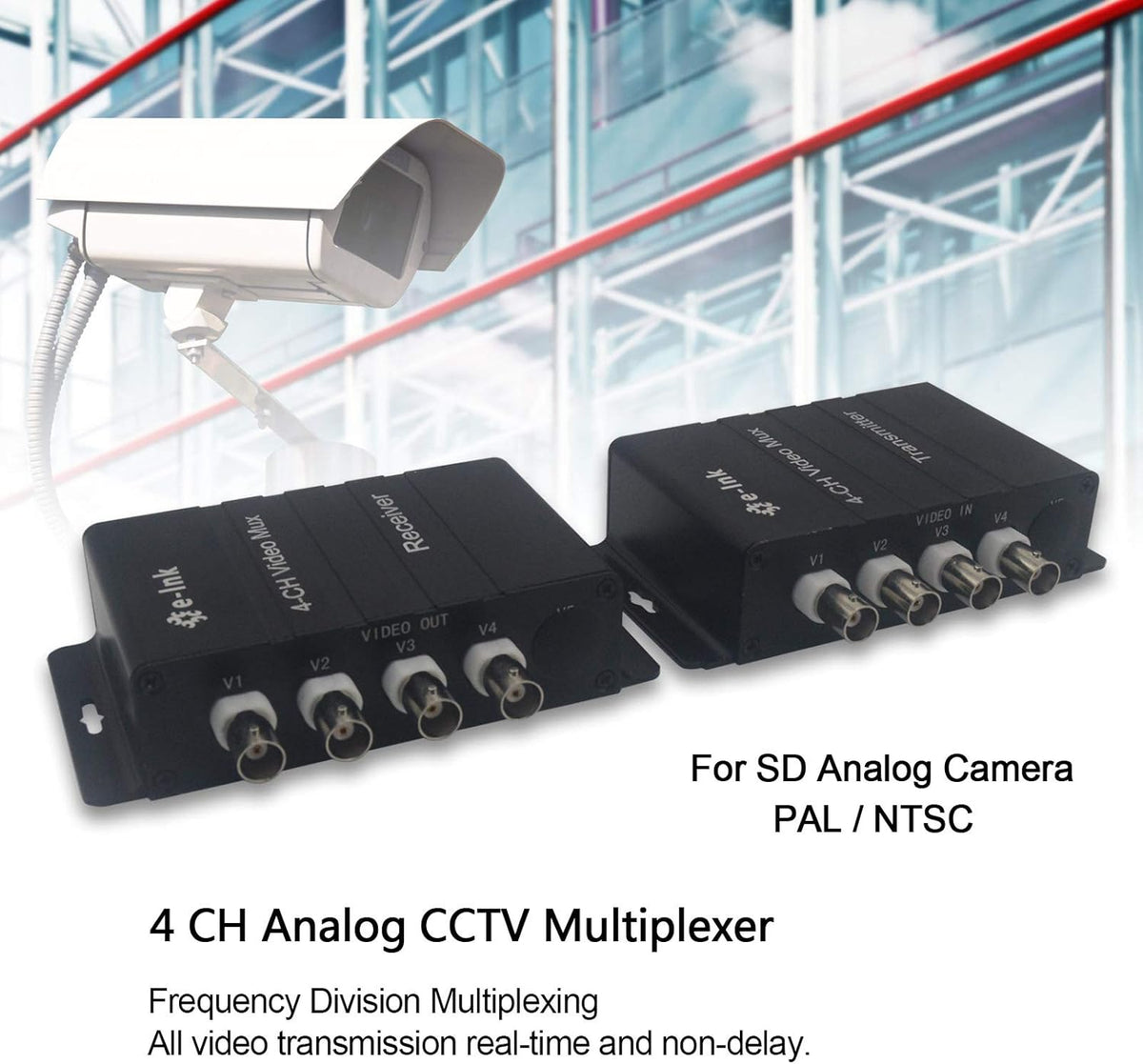 4 Channel Video Multiplexer over 1 Coaxial Cable V906