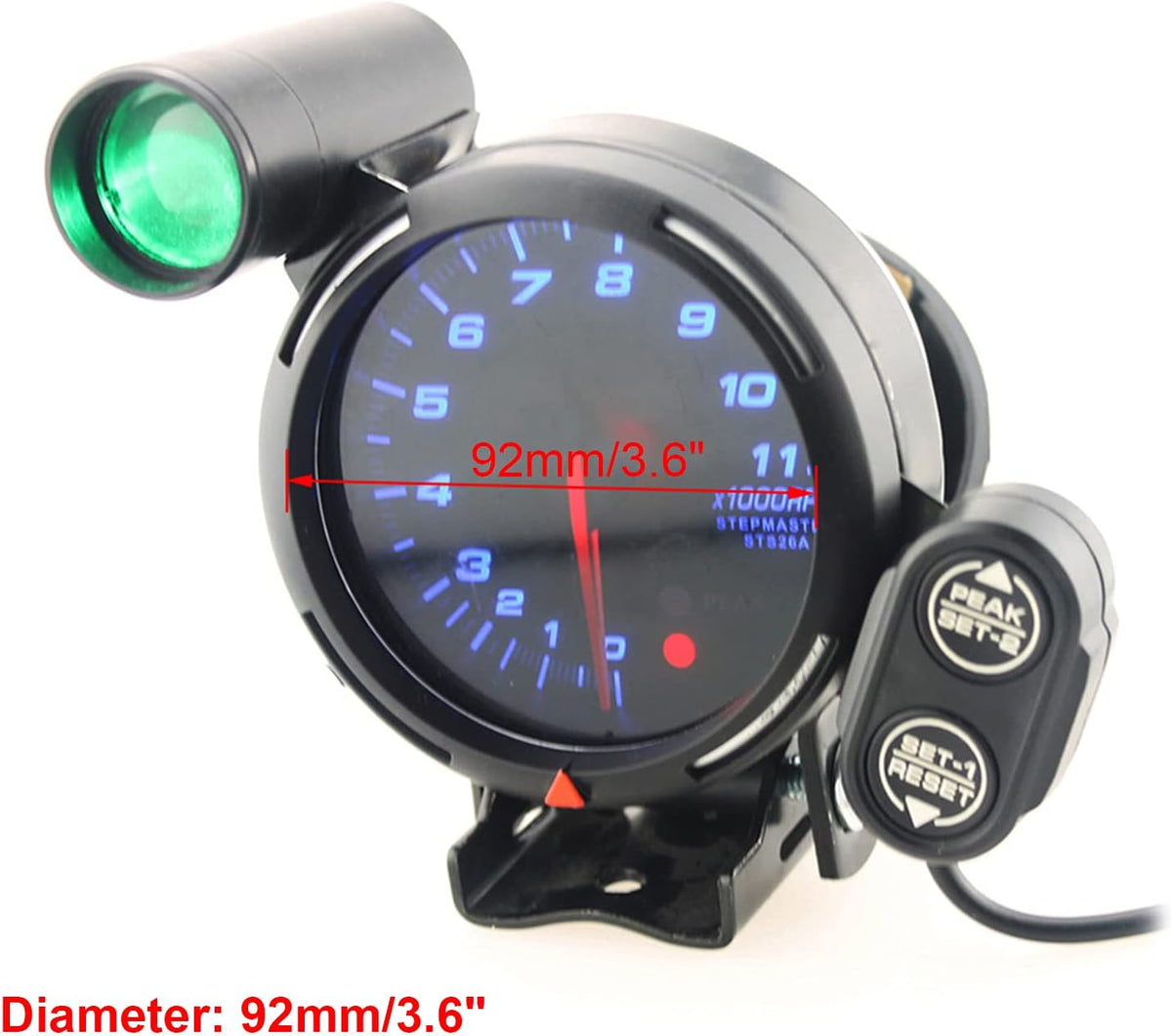 3.6 Car Tachometer Gauge Kit with Adjustable Shift Light C77501