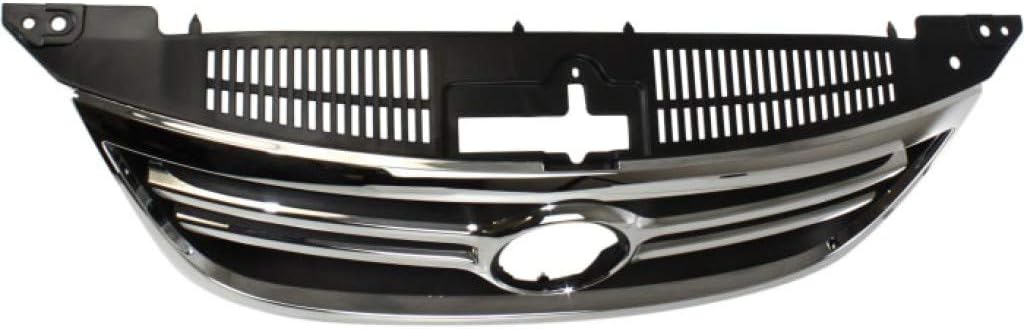 Chrome Shell Painted Black Insert Grille Assembly D639228