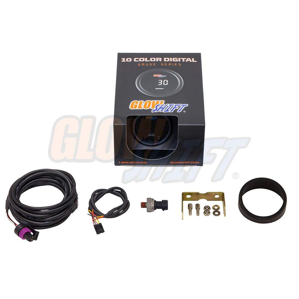 10 Color Digital 100 PSI Fuel Pressure Gauge Kit with Electronic Sensor Q18651