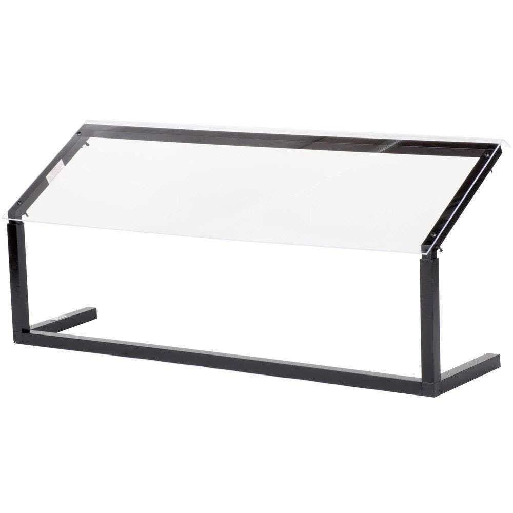 Black 48x22 Adjustable Single Sided Sneeze Guard F989342