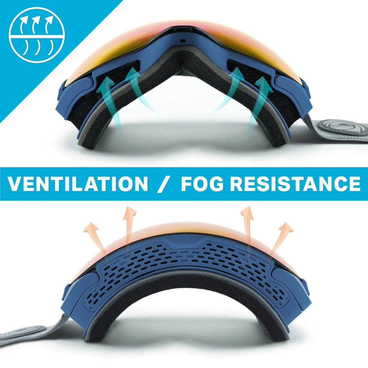 Frost/Sapphire Snowboard & Ski Goggles U225